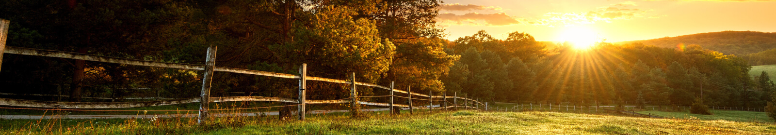Scenic photo of a sunset and wooden fence
